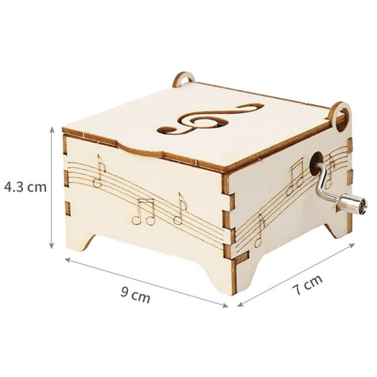 Wooden Hand-cranked Music Box DIY Children Invention Eight-tone Box Technology Teaching Aids, Hand-cranked Music Box