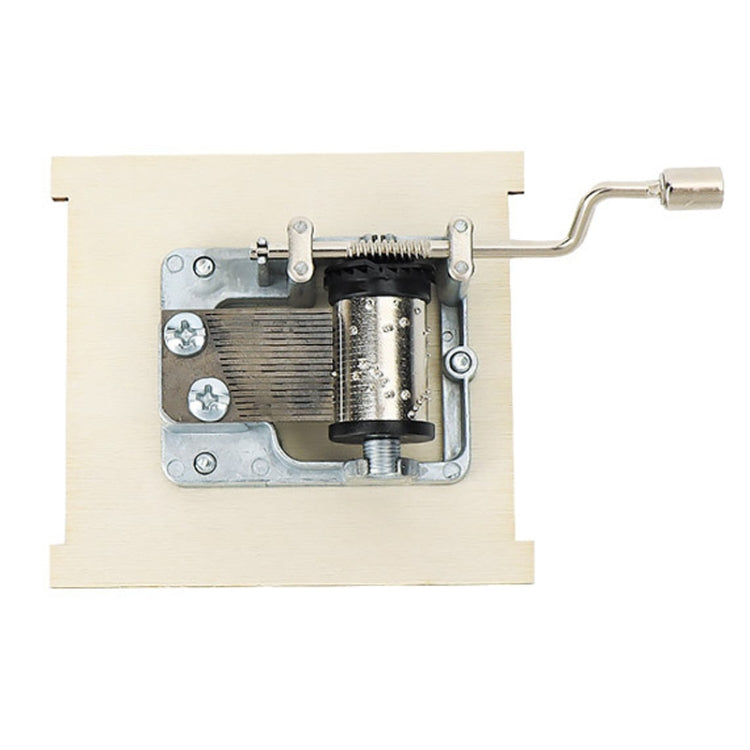 Wooden Hand-cranked Music Box DIY Children Invention Eight-tone Box Technology Teaching Aids, Hand-cranked Music Box
