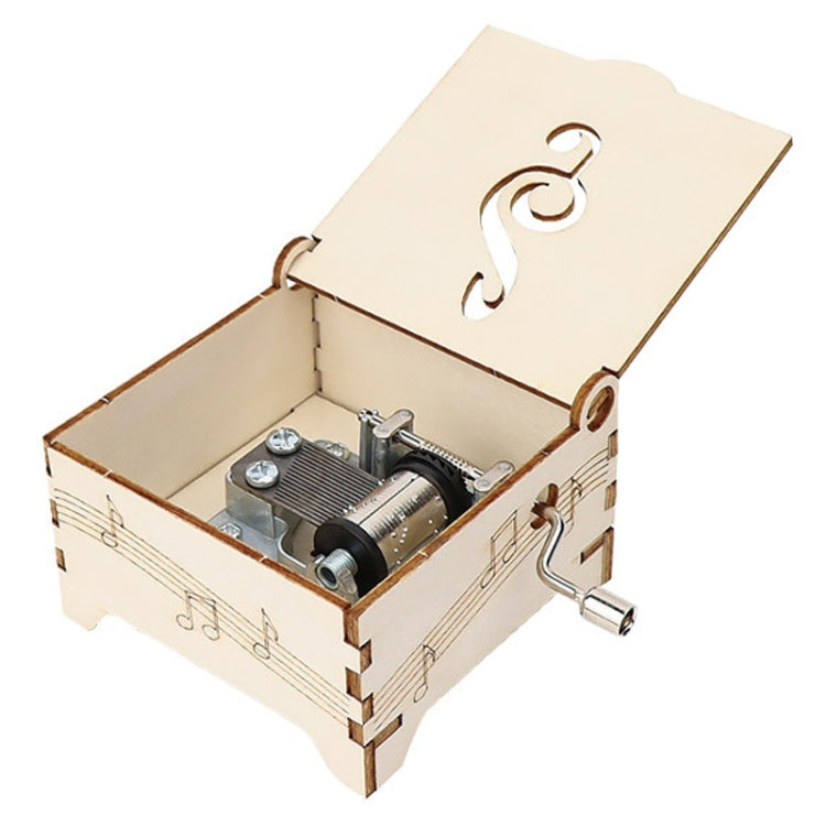 Wooden Hand-cranked Music Box DIY Children Invention Eight-tone Box Technology Teaching Aids, Hand-cranked Music Box