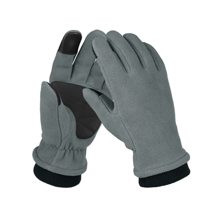 1pair Rocker Fleece Winter Warm Anti-Slip Gloves Outdoor Riding Sports Gloves, XS, S, M, L, XL