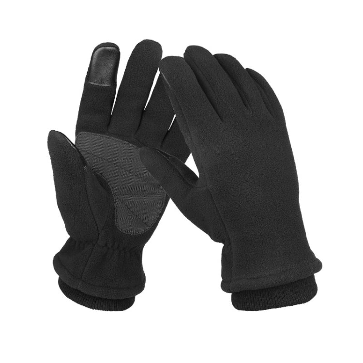 1pair Rocker Fleece Winter Warm Anti-Slip Gloves Outdoor Riding Sports Gloves, XS, S, M, L, XL