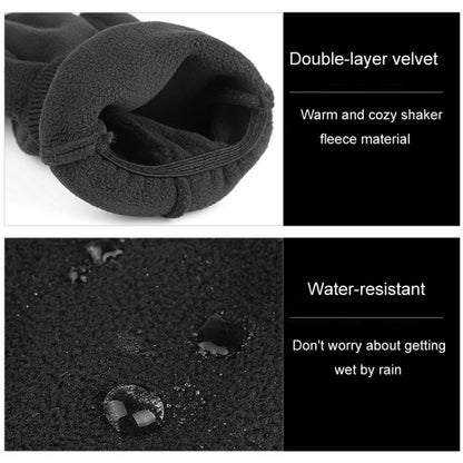 1pair Rocker Fleece Winter Warm Anti-Slip Gloves Outdoor Riding Sports Gloves, XS, S, M, L, XL