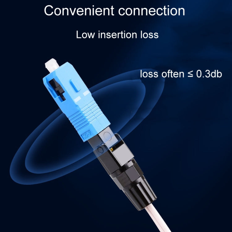 10pcs SC-UPC Telecom Grade FTTH Connector Pre-Embedded Cold Splice Coupler, 60mm