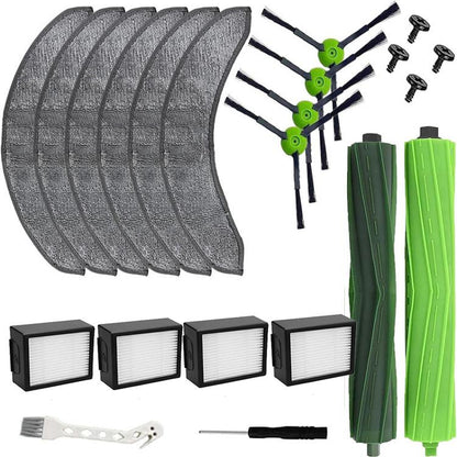 For iRobot Roomba Combo J7+ Robot Vacuum And Mop Accessories, 1set Main Brush, Filter, 2pcs Side Brush, 1 Rag, Kit
