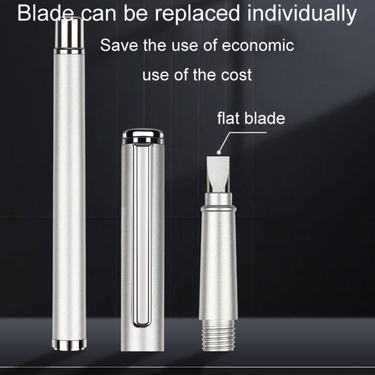 Tungsten Steel Fiber Cutting Knife Pen Type Portable Bare Fiber Cutter, Flat Blade