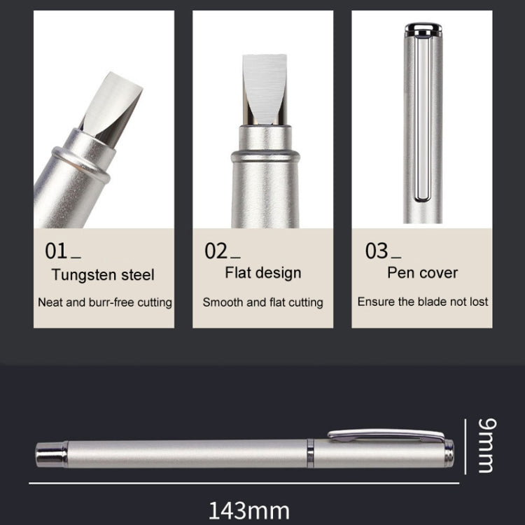 Tungsten Steel Fiber Cutting Knife Pen Type Portable Bare Fiber Cutter, Flat Blade