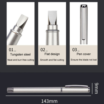 Tungsten Steel Fiber Cutting Knife Pen Type Portable Bare Fiber Cutter, Flat Blade