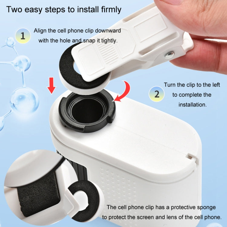 80X Children Mini Portable Microscope Student Antique Jewelry Identification Science Experiment Teaching Toy, With Phone Clip, No Phone Clip