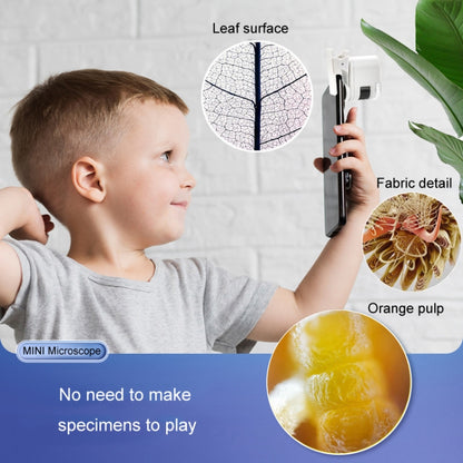 80X Children Mini Portable Microscope Student Antique Jewelry Identification Science Experiment Teaching Toy, With Phone Clip, No Phone Clip
