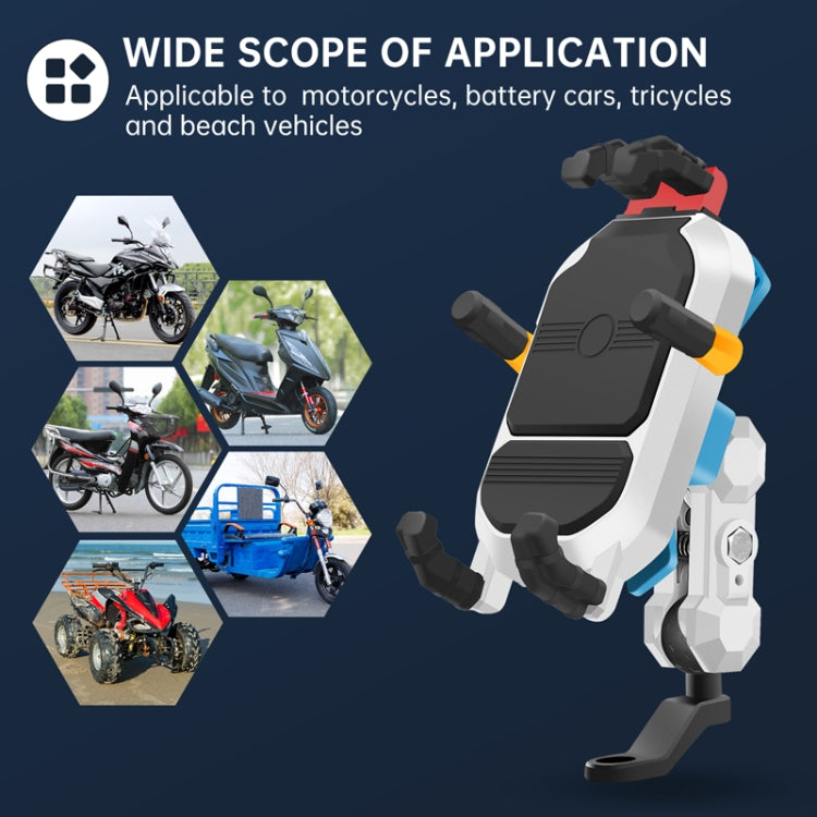 Colorful Motorcycle Shock-absorbing Navigation Mobile Phone Holder, Mirror Mount