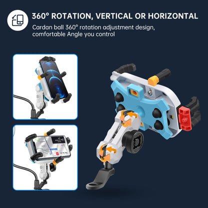 Colorful Motorcycle Shock-absorbing Navigation Mobile Phone Holder, Mirror Mount