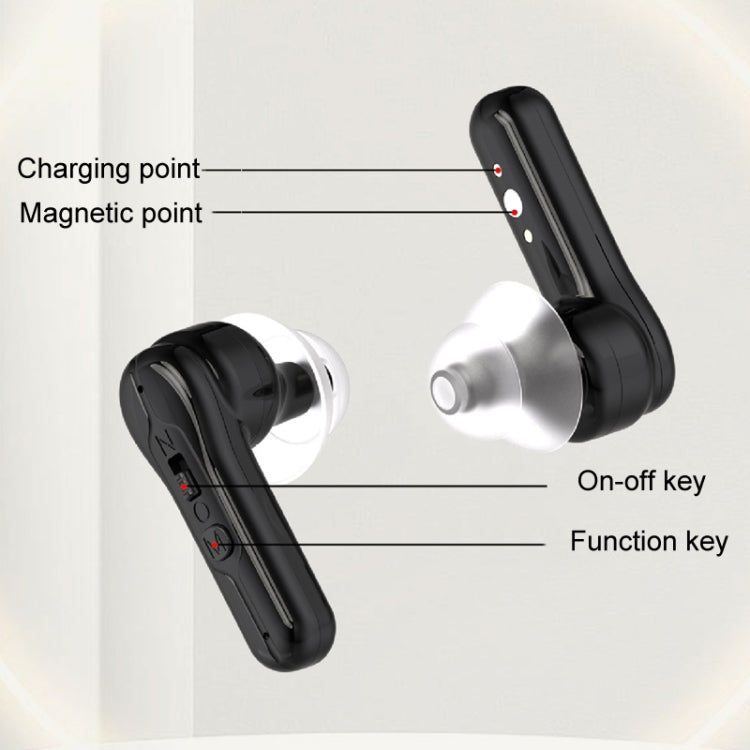 1pair Rechargeable In-Ear Hearing Aid Elderly Sound Amplifier, In-Ear