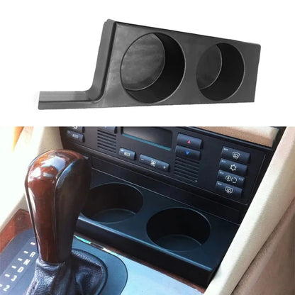 For BMW 5 Series E39/528i/530i/M5 Left-hand Drive Car Central Control Cup Holder, Black, Carbon Grain, Rosewood Color, Black With groove, Carbon Grain With Groove, Rosewood Color With Groove