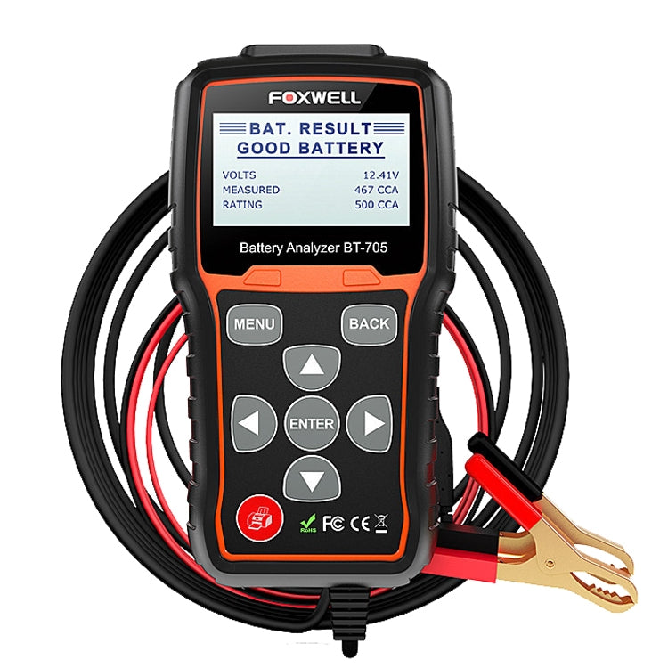 FOXWELL BT705 12V 24V Car Battery Test Analyzer Cranking and Charging System Test