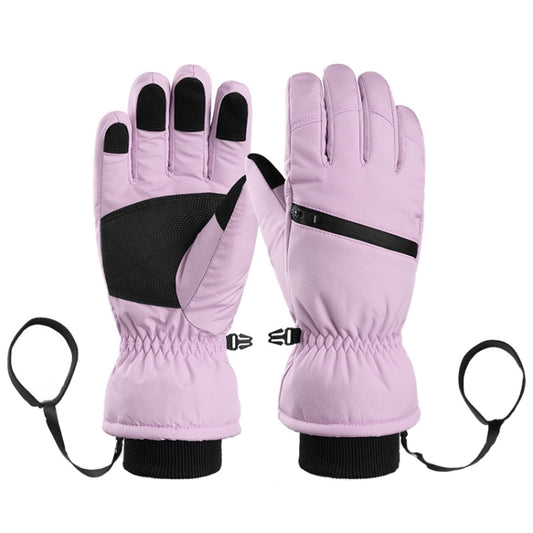 Winter Padded Ski Finger Gloves Outdoor Windproof Warm Sports Gloves, XS, S, M, L