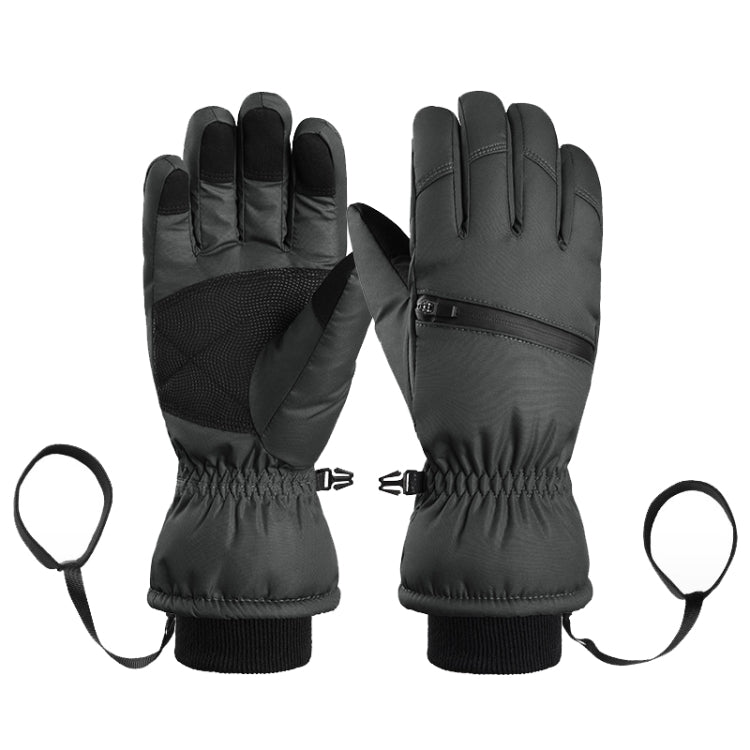 Winter Padded Ski Finger Gloves Outdoor Windproof Warm Sports Gloves, XS, S, M, L