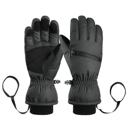 Winter Padded Ski Finger Gloves Outdoor Windproof Warm Sports Gloves, XS, S, M, L