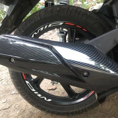 Motorcycle Modification Accessories Exhaust Pipe Anti-scald Cover, Black, Water Transfer, Flower Color