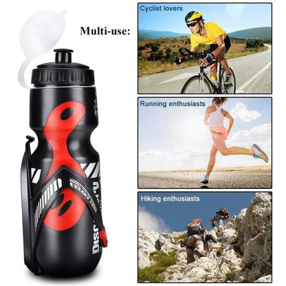 650ml Mountain Bike Water Bottle Set Outdoor Cycling Sports Bottle With V-shaped Holder Cage
