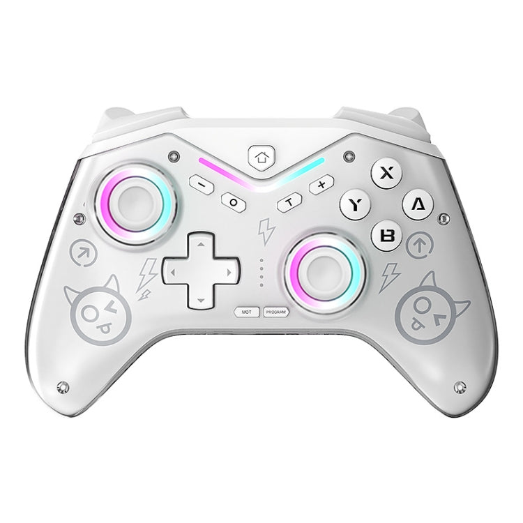 CM-619  Bluetooth Game Controller Programmable with RGB Lights for Switch / Steam Deck / PC / IOS / Android, 619 Black, 619 White