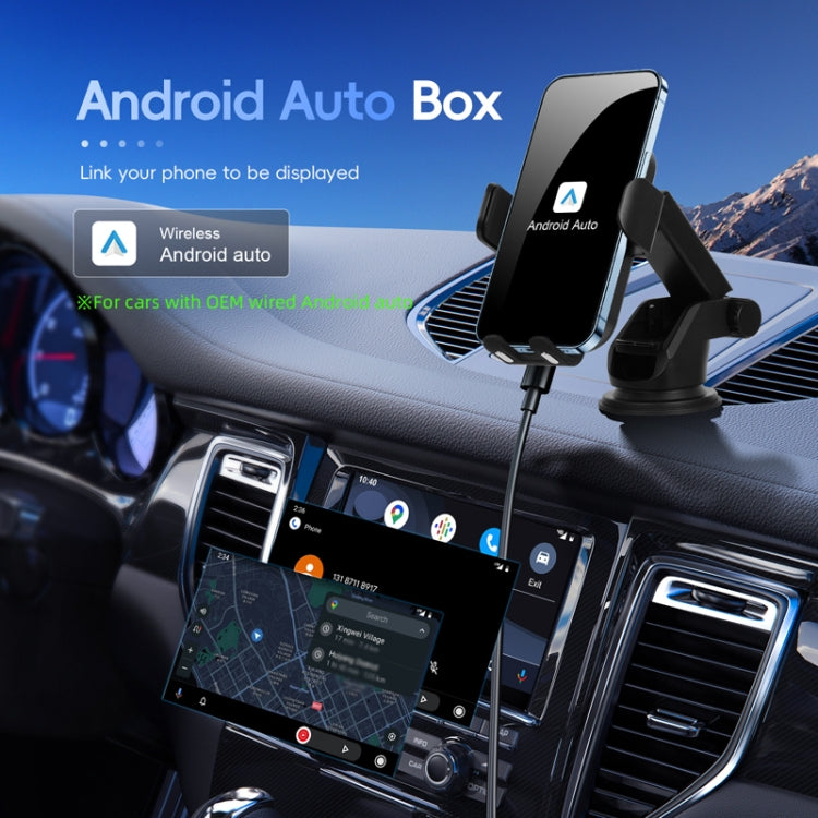 Fast Charging Retractable Recharging Cell Phone Holder With Wireless CarPlay Android Auto Function