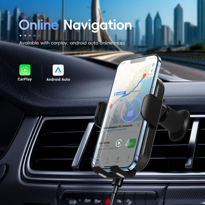 Fast Charging Retractable Recharging Cell Phone Holder With Wireless CarPlay Android Auto Function