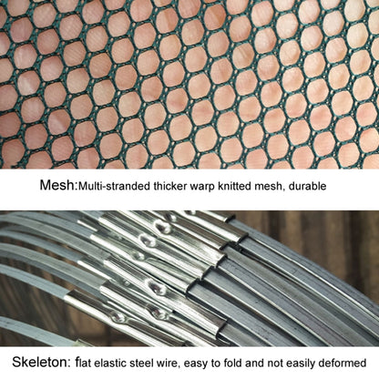 Automatic Folding Fish Net With Support Rod Fishing Cage Lobster Net Fishing Gear, 4 Holes Green, 5 Holes Green