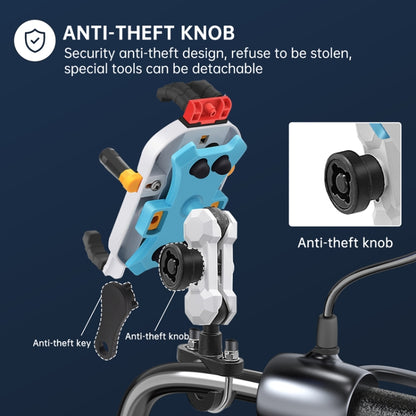 Colorful Motorcycle Shock-absorbing Navigation Mobile Phone Holder, Handlebar Model