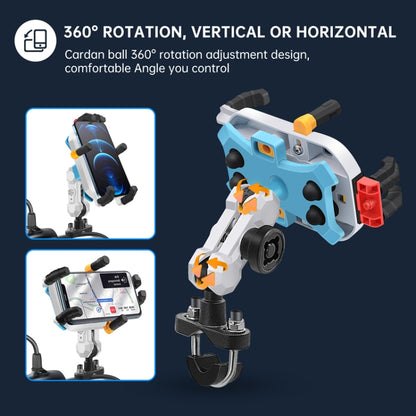 Colorful Motorcycle Shock-absorbing Navigation Mobile Phone Holder, Handlebar Model