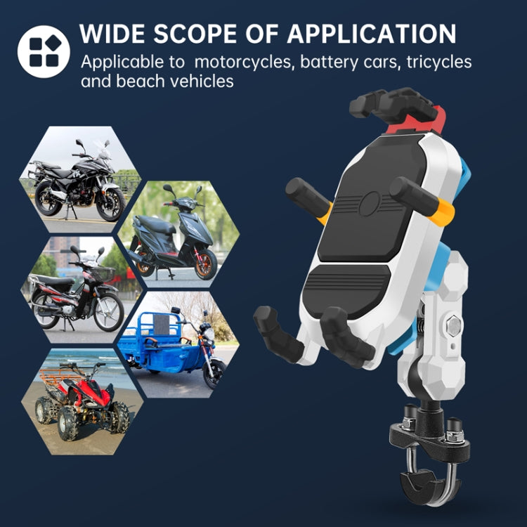 Colorful Motorcycle Shock-absorbing Navigation Mobile Phone Holder, Handlebar Model