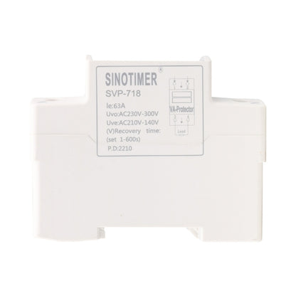 Adjustable Self-resetting Intelligent Over-voltage and Under-voltage Protector 220V AC, SINOTIMER SVP-718 40A, SINOTIMER SVP-718 63A