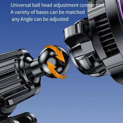 15W Car Wireless Charger Semiconductor Heat Dissipation Mobile Phone Holder RGB Light, X82