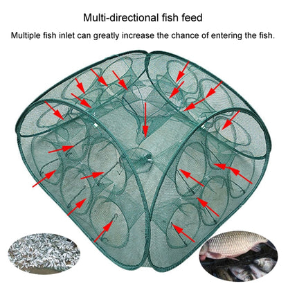 Automatic Folding Fishing Cage Square Fishing Net Shrimp Fishing Gear, 5 Holes, 9 Holes, 13 Holes, 17 Holes, 21 Holes