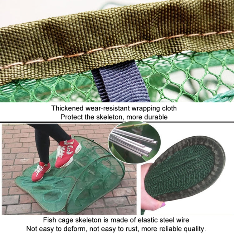 Automatic Folding Fishing Cage Square Fishing Net Shrimp Fishing Gear, 5 Holes, 9 Holes, 13 Holes, 17 Holes, 21 Holes