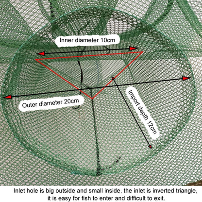 Automatic Folding Fishing Cage Square Fishing Net Shrimp Fishing Gear, 5 Holes, 9 Holes, 13 Holes, 17 Holes, 21 Holes