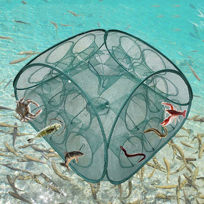 Automatic Folding Fishing Cage Square Fishing Net Shrimp Fishing Gear, 5 Holes, 9 Holes, 13 Holes, 17 Holes, 21 Holes