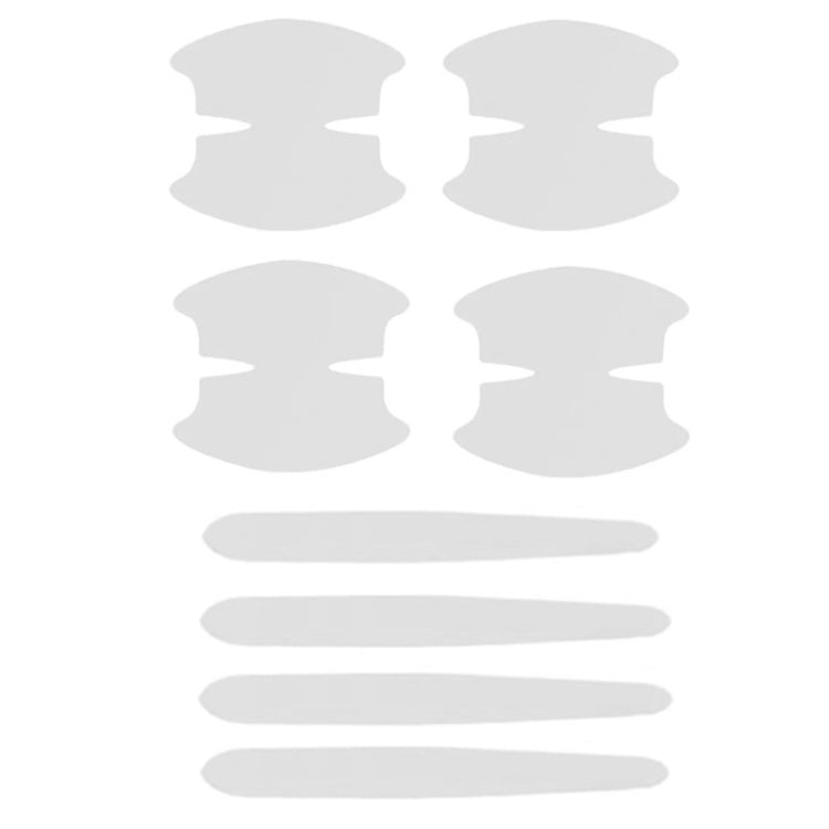 Car Door Handle Anti-scratch Protection Transparent Stickers Anti-collision Strips, 8pcs /Set