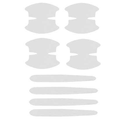 Car Door Handle Anti-scratch Protection Transparent Stickers Anti-collision Strips, 8pcs /Set