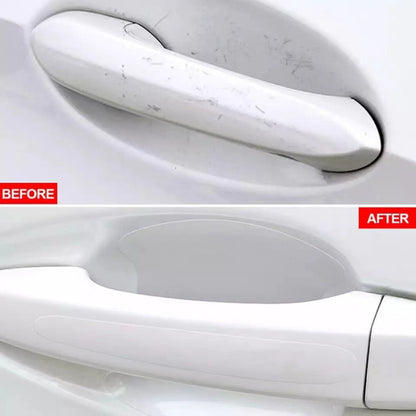 Car Door Handle Anti-scratch Protection Transparent Stickers Anti-collision Strips, 4pcs Handle Bowl, 4pcs Handle, 8pcs /Set