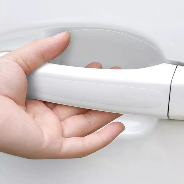 Car Door Handle Anti-scratch Protection Transparent Stickers Anti-collision Strips, 8pcs /Set