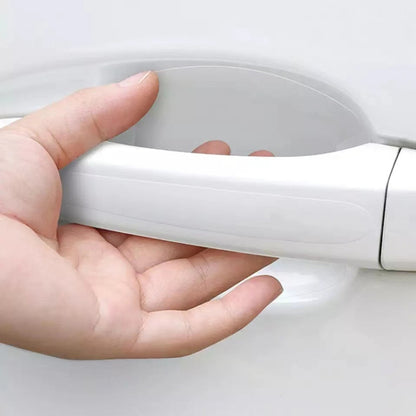 Car Door Handle Anti-scratch Protection Transparent Stickers Anti-collision Strips, 4pcs Handle Bowl, 4pcs Handle, 8pcs /Set