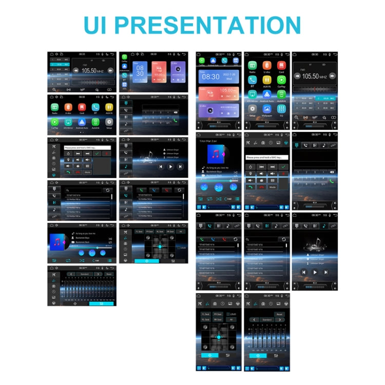 10.4 Inch MP5 Single Butt Vertical Screen Manual Rotation Android Navigation With Wireless Carplay Backup Camera