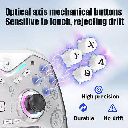 CM-617  Wireless Bluetooth Game Controller for Switch / Android / IOS / PC / Smart TV, 617 Black, 617 White