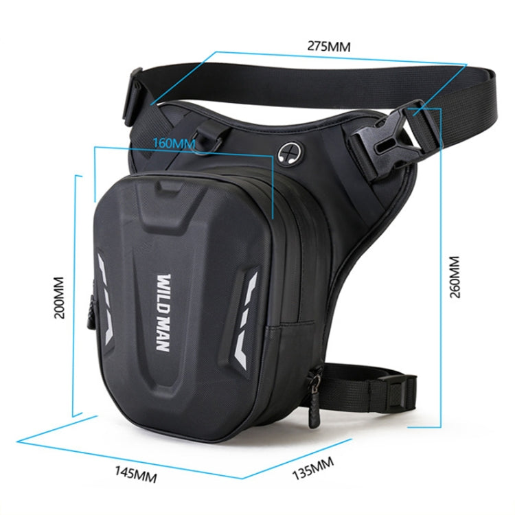 WILD MAN L1 3L Outdoor Motorcycle Riding Hard Shell Waist Bag Sports Cross-body Bag, L1