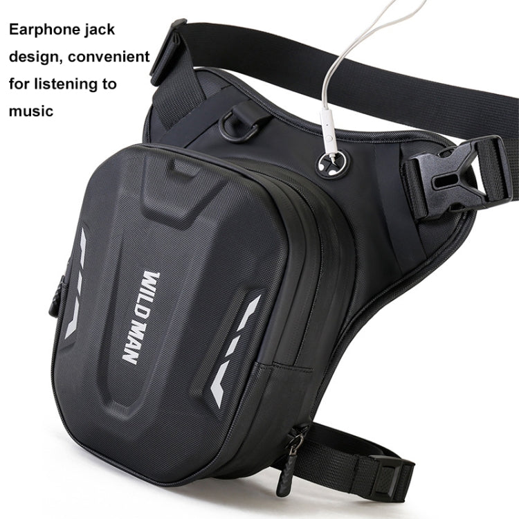 WILD MAN L1 3L Outdoor Motorcycle Riding Hard Shell Waist Bag Sports Cross-body Bag, L1