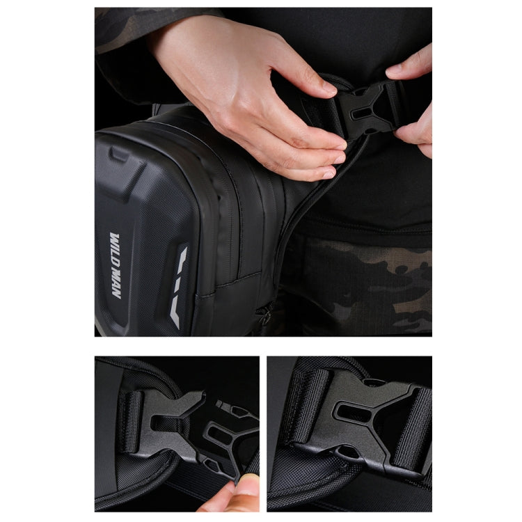 WILD MAN L1 3L Outdoor Motorcycle Riding Hard Shell Waist Bag Sports Cross-body Bag, L1