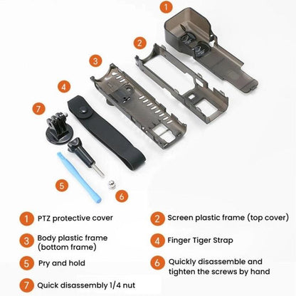 For DJI OSMO Pocket 3 RCSTQ Transparent Protective Case Global Anti-Dislodgement Strap Storage Shell