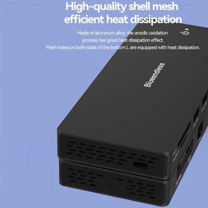 Blueendless 12-In-1 HD Multifunctional Docking Station 10Gbps Splitter With Switch, Dual 8K HDMI+DP, 8K+4K HDMI x 2