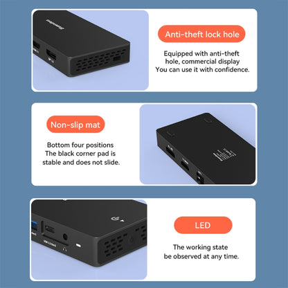 Blueendless 12-In-1 HD Multifunctional Docking Station 10Gbps Splitter With Switch, Dual 8K HDMI+DP, 8K+4K HDMI x 2