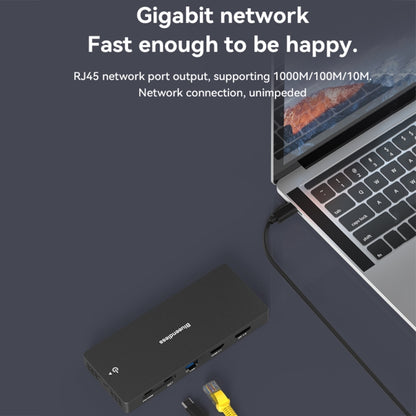 Blueendless 12-In-1 HD Multifunctional Docking Station 10Gbps Splitter With Switch, Dual 8K HDMI+DP, 8K+4K HDMI x 2
